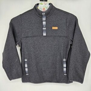 Cinch Sweater Mens XL Charcoal Pullover Fleece Southwest Trim Snap Buttons